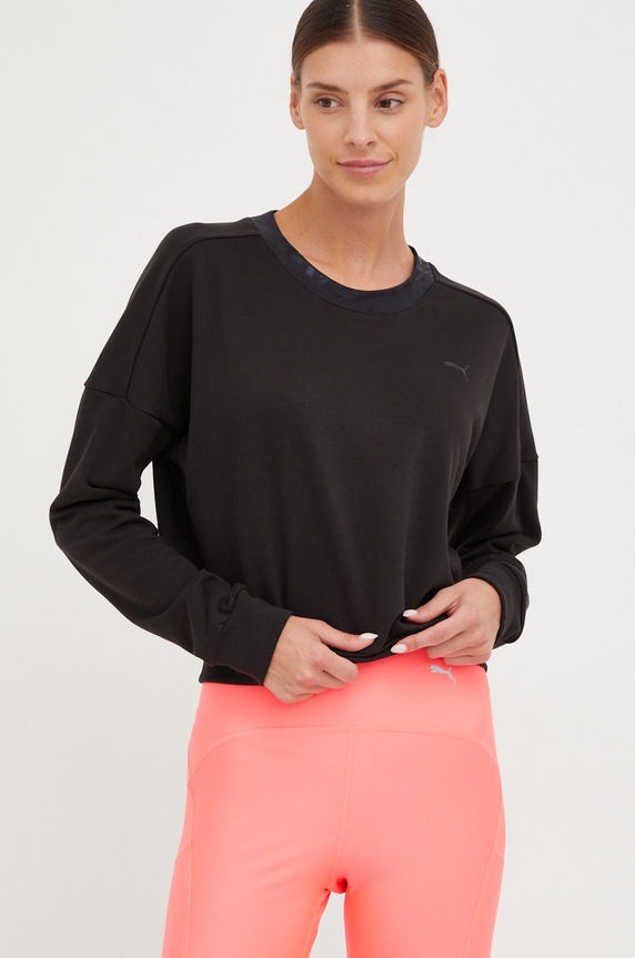 Puma bluza treningowa z elastanem czarny 522244