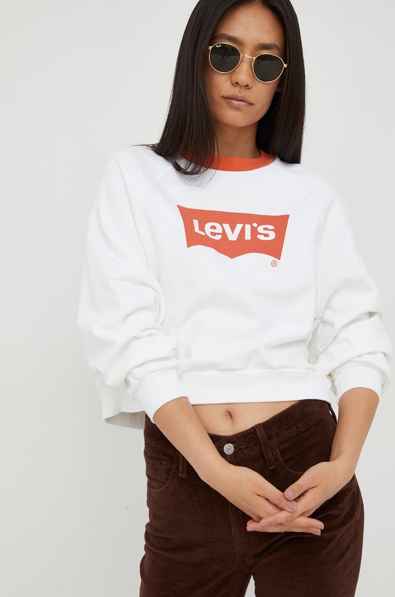Levi's bluza bawełniana nadruk beżowy 18722.0075