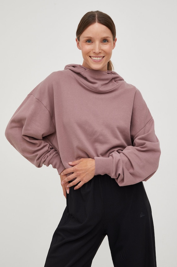 Mikina adidas Performance s kapucí růžová HH8512
