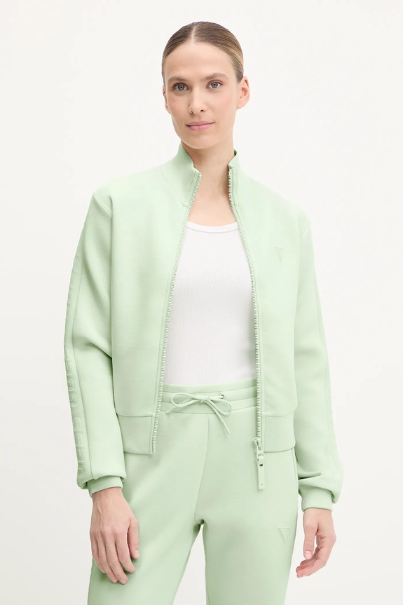 Mikina Guess NEW ALLIE s elastanom zelená V2YQ17.K7UW2