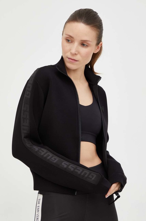 Guess felső NEW ALLIE elasztánnal fekete V2YQ17.K7UW2