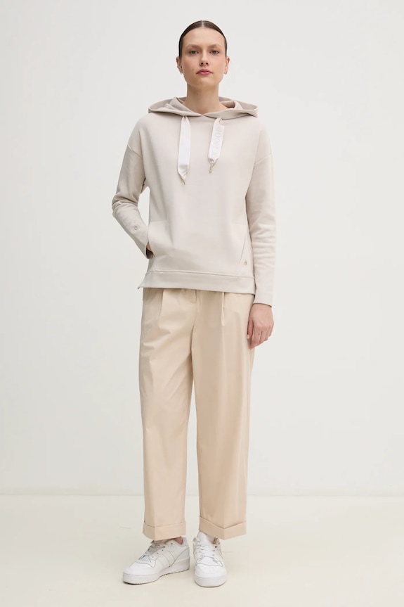 Joop! bluza z kapturem damska z bawełną 30032522 beżowy SS26