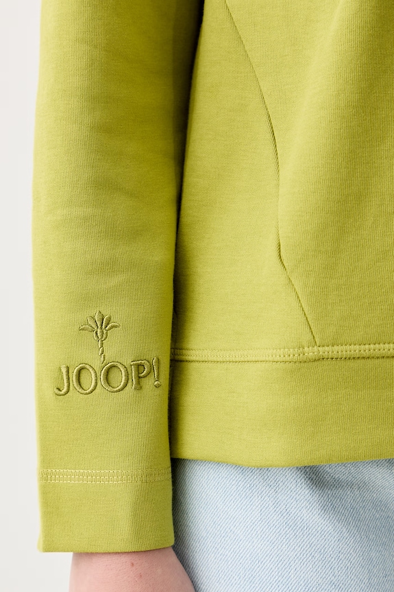 Joop! bluza z kapturem damska z bawełną 30032522 zielony