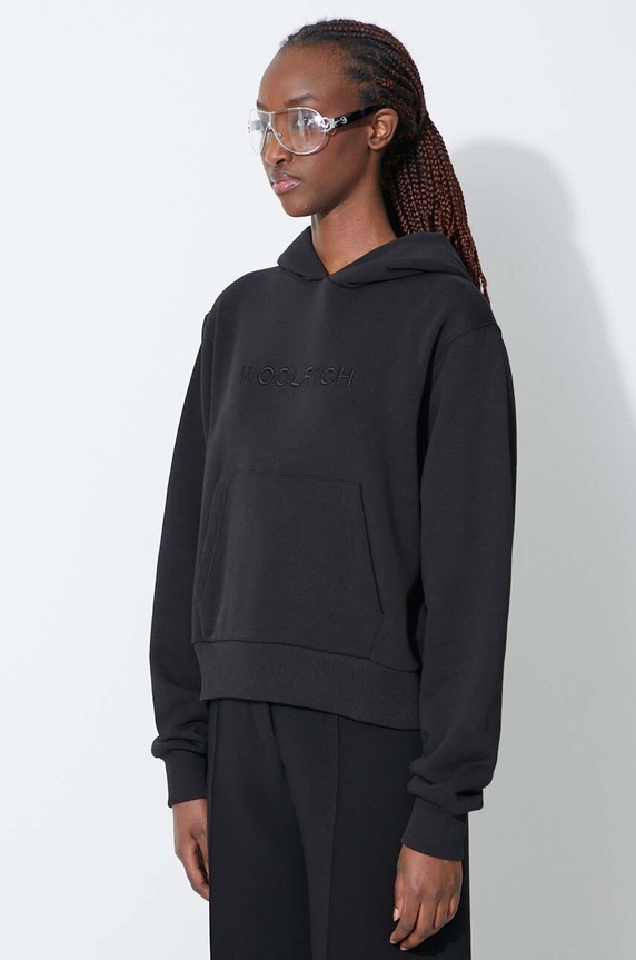 Μπλούζα Woolrich μαύρο CFWWSW0087FRUT3164