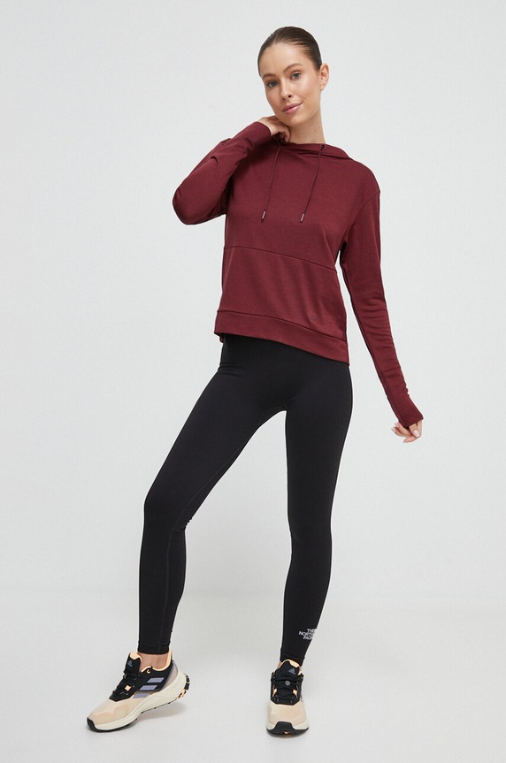 Helly Hansen bluza sportowa Lifa Tech 48530 bordowy SS25