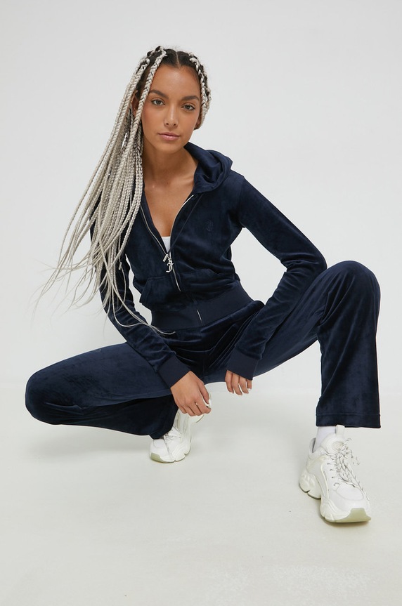 Μπλούζα Juicy Couture με ελαστάν σκούρο μπλε JCAP176.131