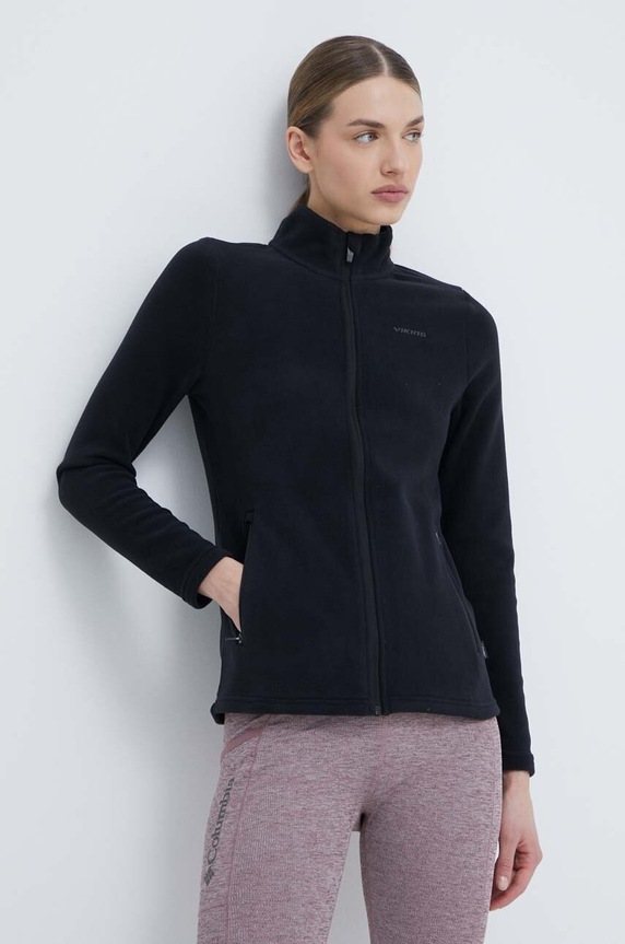 Viking bluza sportowa Tesero bez kaptura czarny 740.24.5658