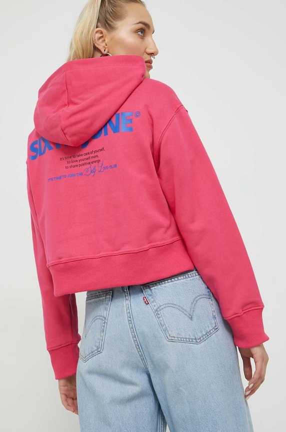 Sixth June bluza z kapturem różowy 33626
