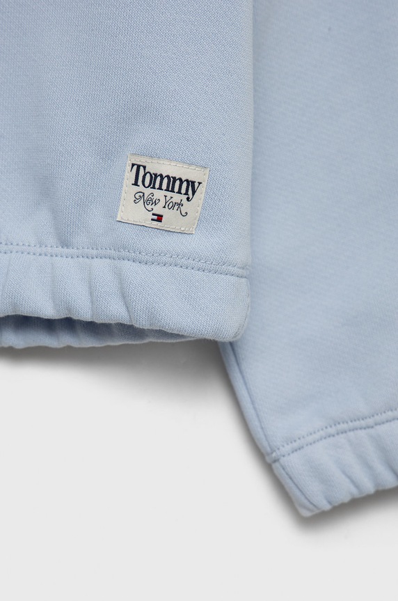 Dziewczynka Tommy Hilfiger bluza bawełniana dziecięca KG0KG06664.9BYY niebieski