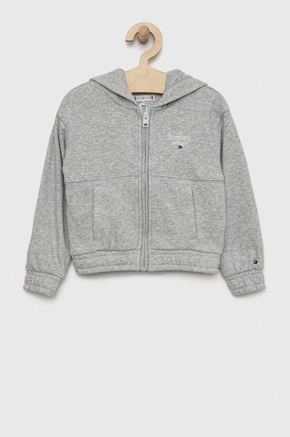 Dětská mikina Tommy Hilfiger s kapucí šedá KG0KG06951.9BYY