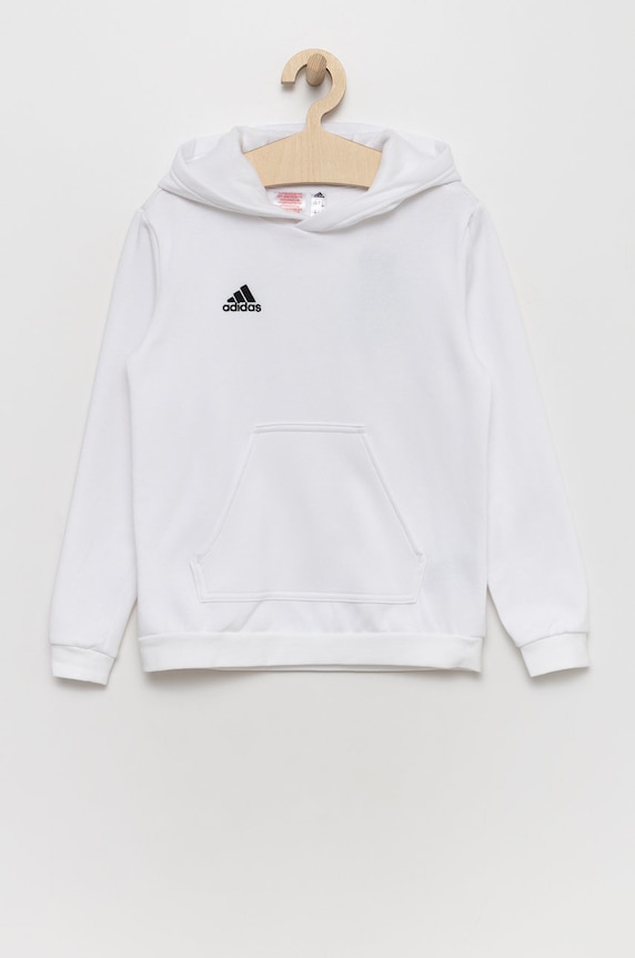 Dětská mikina adidas Performance HG6303 s kapucí bílá HG6303