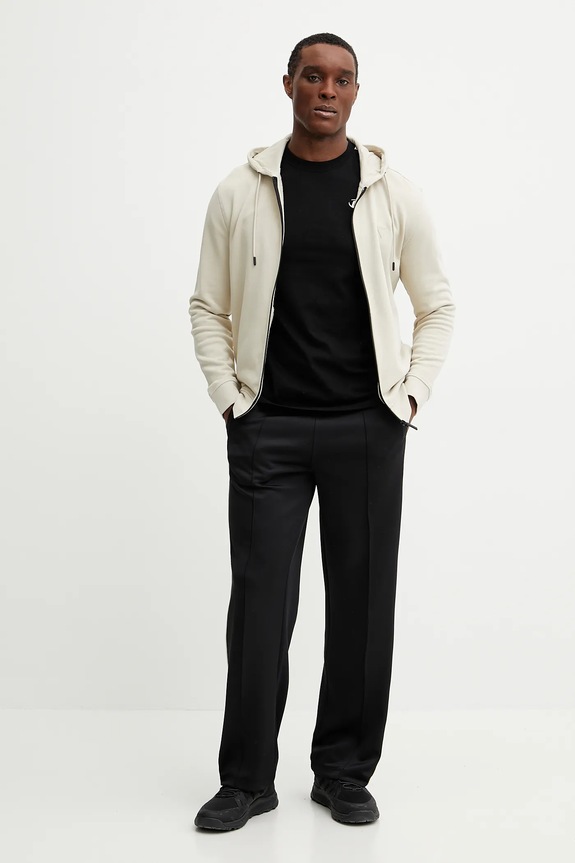 Guess bluza z kapturem męska z bawełną ALDWIN Z2YQ28.KAIJ1 beżowy AW25
