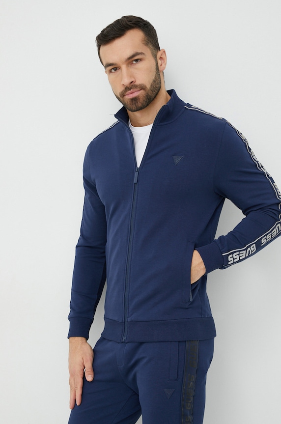 Mikina Guess s elastanom tmavomodrá Z2YQ12.K6ZS1