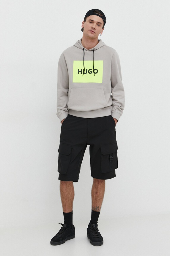 HUGO bluza bawełniana 50473168 beżowy NC24