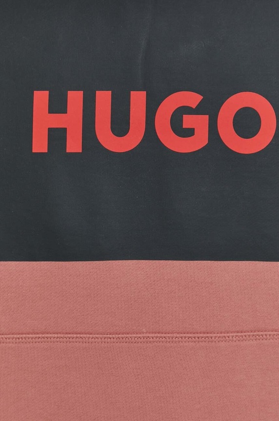 HUGO bluza bawełniana 50473168 różowy