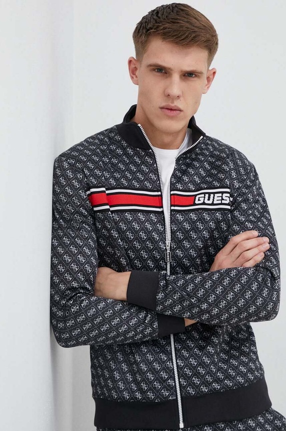 Μπλούζα Guess KORBIN χωρίς κουκούλα μαύρο Z2BQ06.FL04Q