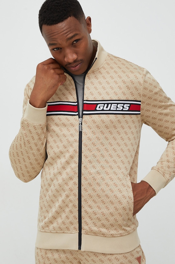 Суичър Guess KORBIN щампа бежов Z2BQ06.FL04Q