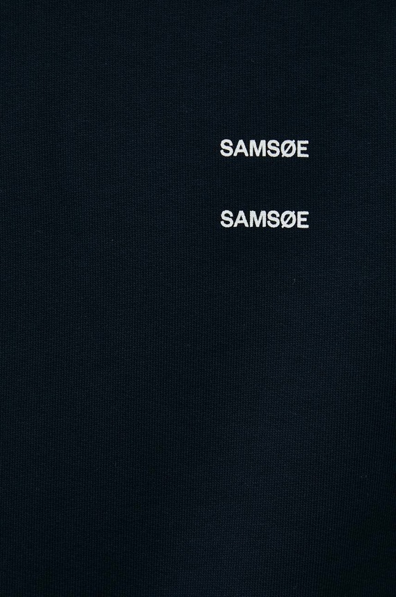 Samsoe Samsoe bluza bawełniana JOEL M22300127 granatowy