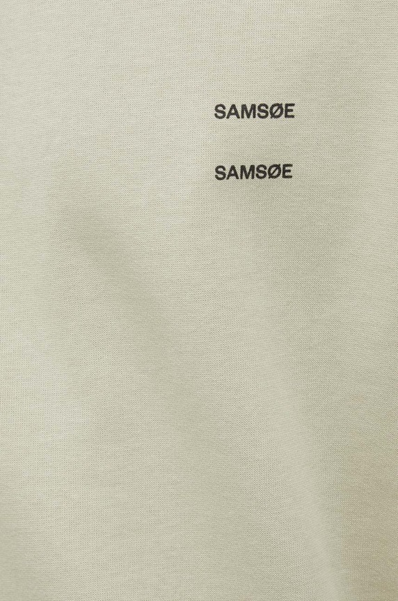 Βαμβακερή μπλούζα Samsoe Samsoe M22300127 μπεζ
