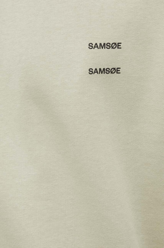 Βαμβακερή μπλούζα Samsoe Samsoe M22300127 μπεζ