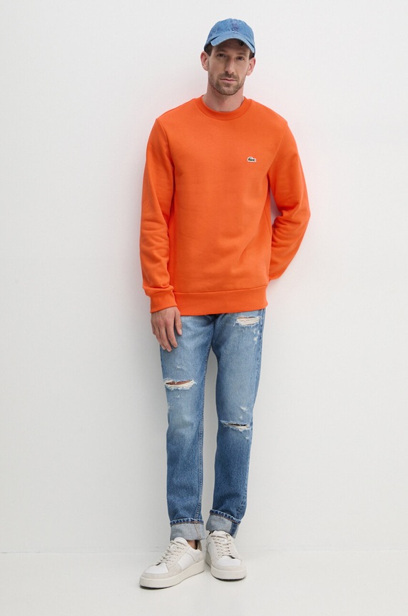 Mikina Lacoste SH9608 oranžová SS26