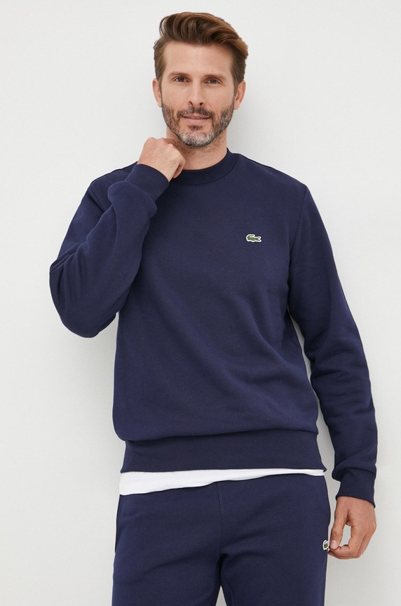 Mikina Lacoste bez kapucne tmavomodrá SH9608