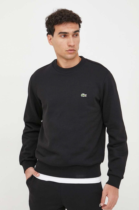 Lacoste felső sima fekete SH9608