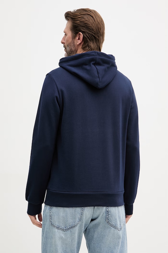Lacoste bluza z kapturem bawełniana granatowy SH9623