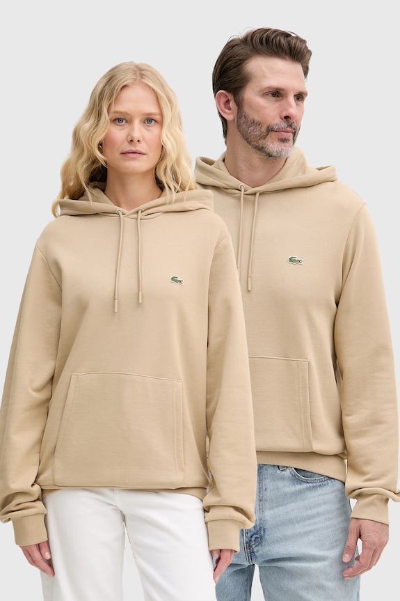 Mikina Lacoste hladký béžová SH9623