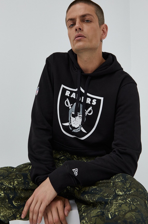 New Era bluza z kapturem czarny 11073758