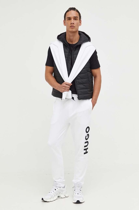 HUGO bluza bawełniana 50477328 biały AA00