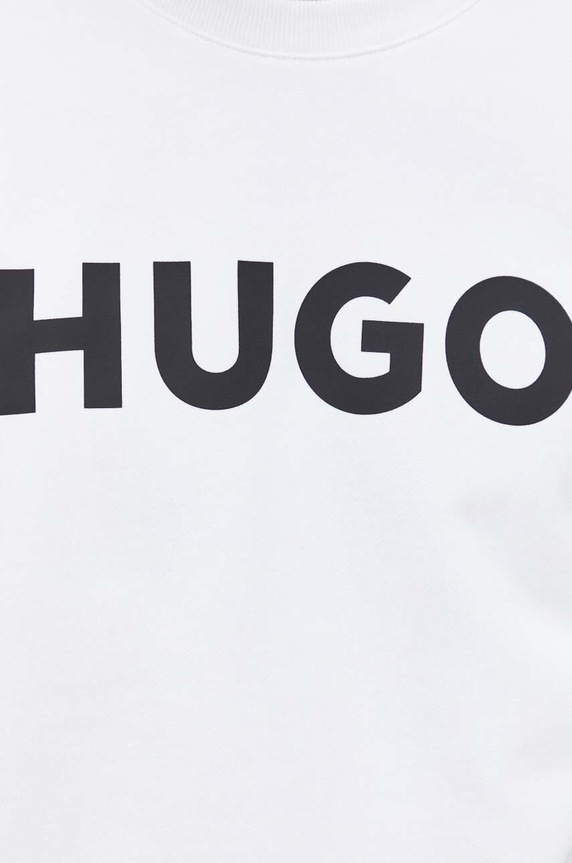 HUGO bluza bawełniana 50477328 biały
