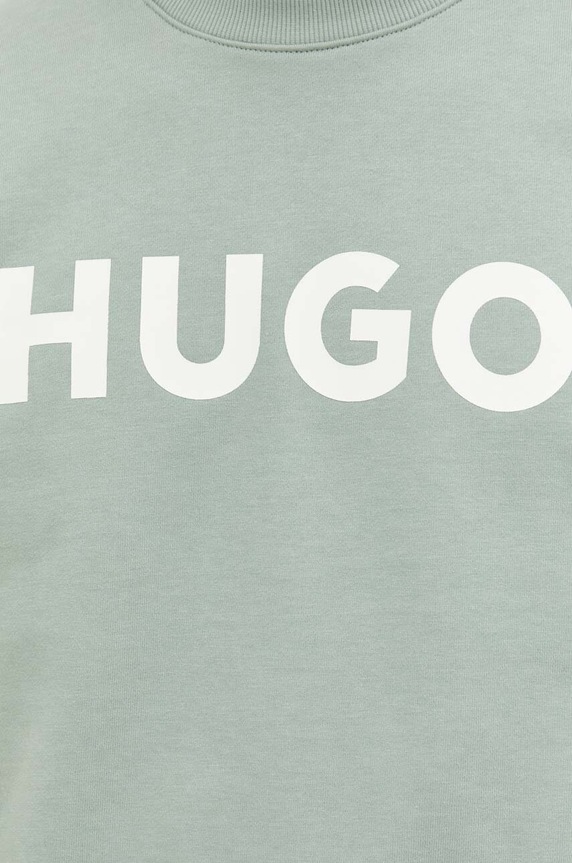 HUGO bluza bawełniana 50477328 zielony