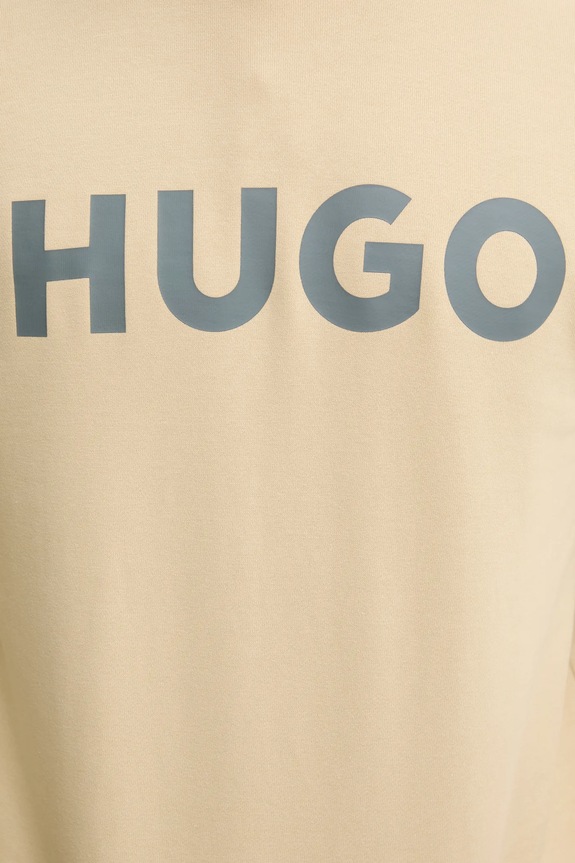 HUGO bluza bawełniana 50477328 beżowy