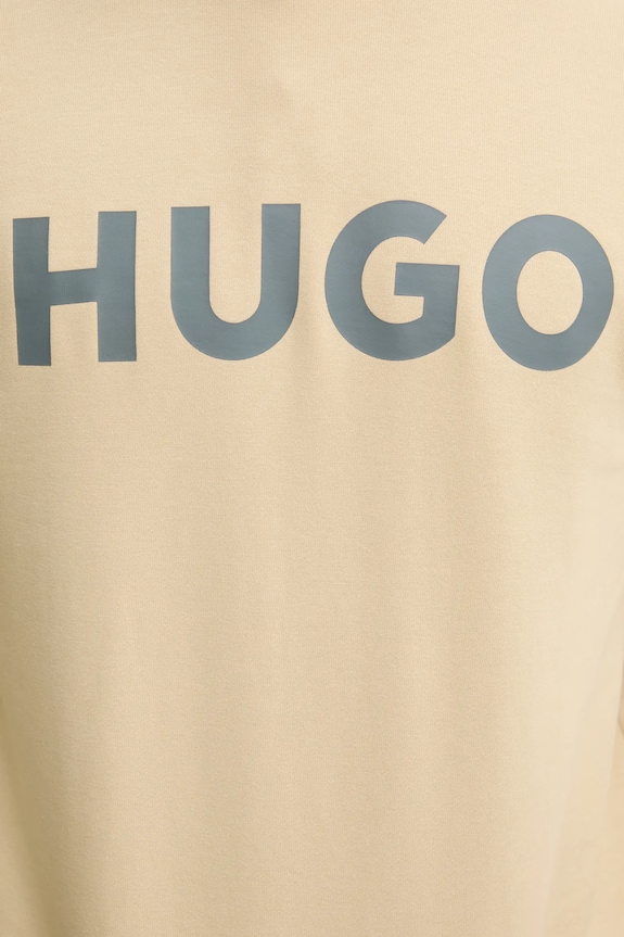 HUGO bluza bawełniana 50477328 beżowy