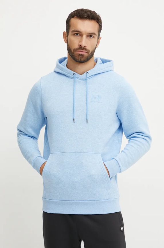 Under Armour bluza z kapturem męska z bawełny Essential Fleece z kapturem niebieski 1373880