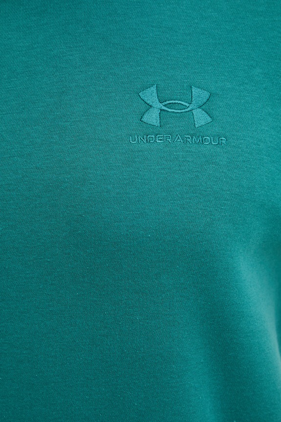 Under Armour μπλούζα με κουκούλα Ανδρική με βαμβάκι Essential Fleece 1373880 πράσινο