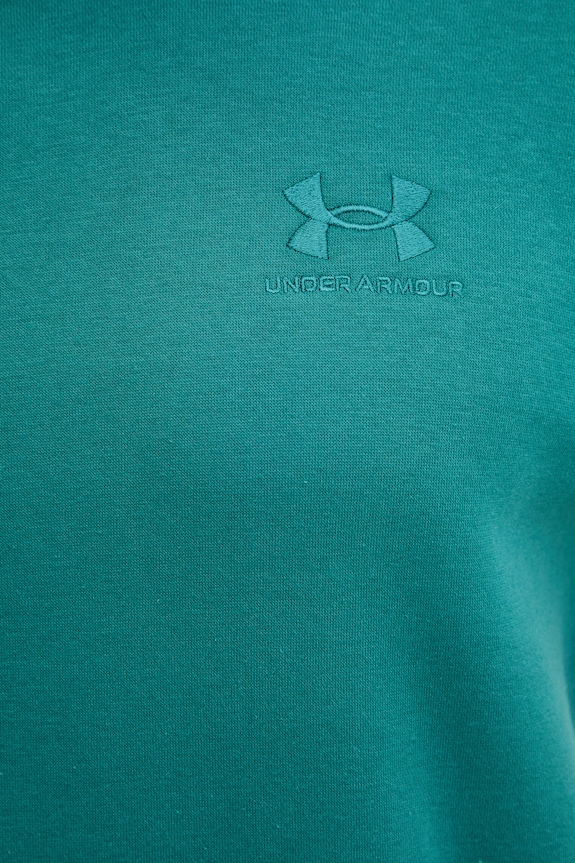 Under Armour μπλούζα με κουκούλα Ανδρική με βαμβάκι Essential Fleece 1373880 πράσινο