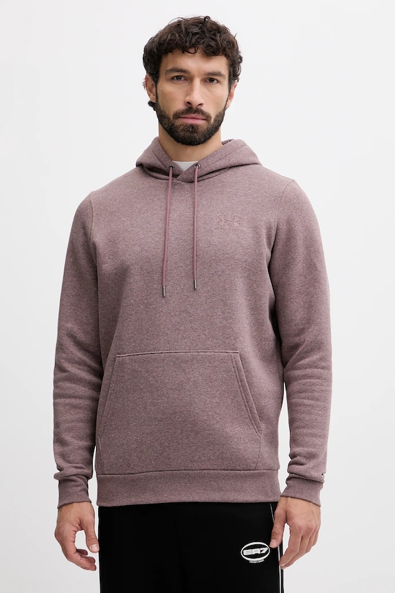 Under Armour μπλούζα με κουκούλα Ανδρική με βαμβάκι Essential Fleece με κουκούλα μπορντό 1373880