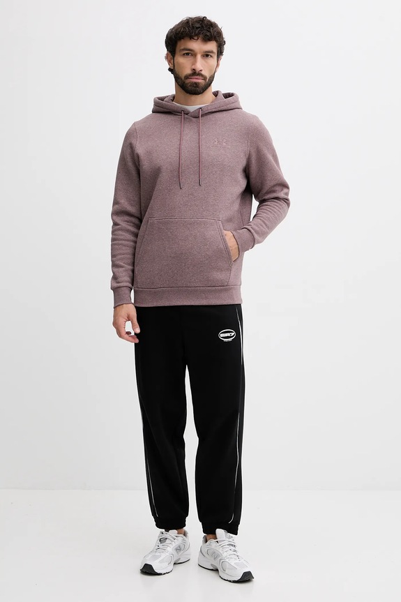 Under Armour μπλούζα με κουκούλα Ανδρική με βαμβάκι Essential Fleece 1373880 μπορντό SS26