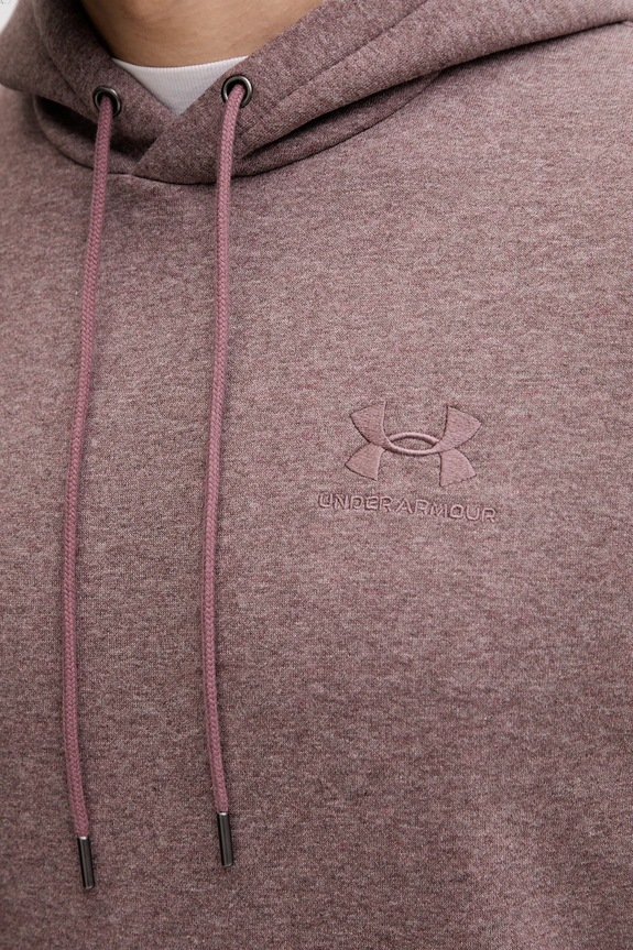 Under Armour μπλούζα με κουκούλα Ανδρική με βαμβάκι Essential Fleece 1373880 μπορντό