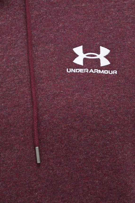 Under Armour Μπλούζα με κουκούλα ανδρική βαμβακερή Essential Fleece 1373880 μπορντό