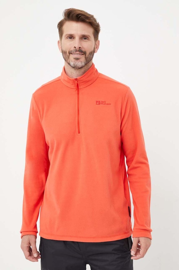 Sportovní mikina Jack Wolfskin Taunus bez kapuce červená 1709522