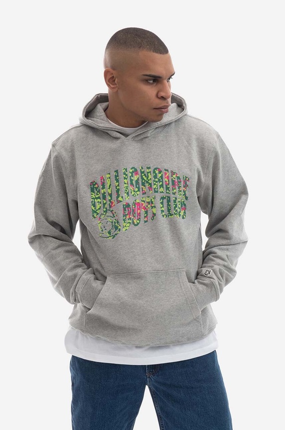 Bavlnená mikina Billionaire Boys Club Jungle Camo Arch Logo Popover Hoodie B22320 potlač sivá B22320