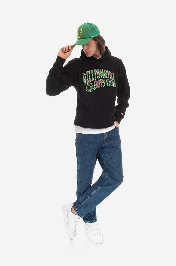 Bavlnená mikina Billionaire Boys Club Jungle Camo Arch Logo Popover Hoodie B22320 B22320 čierna AW22