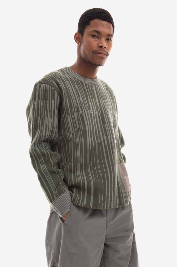Vlněný svetr A-COLD-WALL* Two-Tone Jacquard Knit ACWMK074