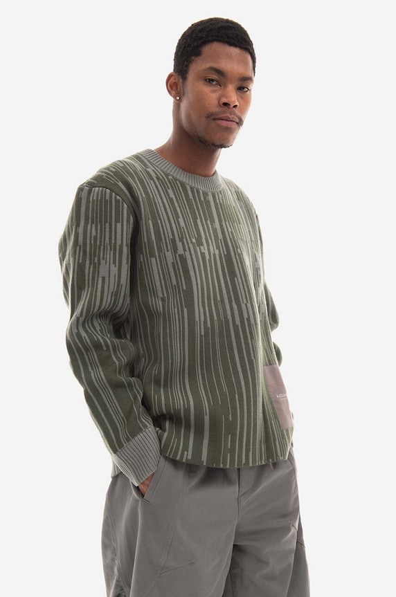 Vlněný svetr A-COLD-WALL* Two-Tone Jacquard Knit ACWMK074