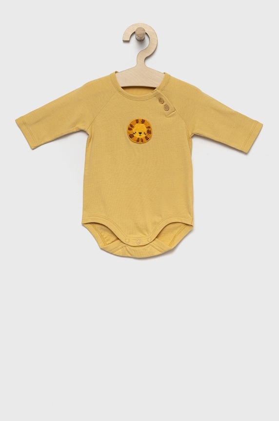 United Colors of Benetton Pamut baba body sárga 3ATNAB007.W