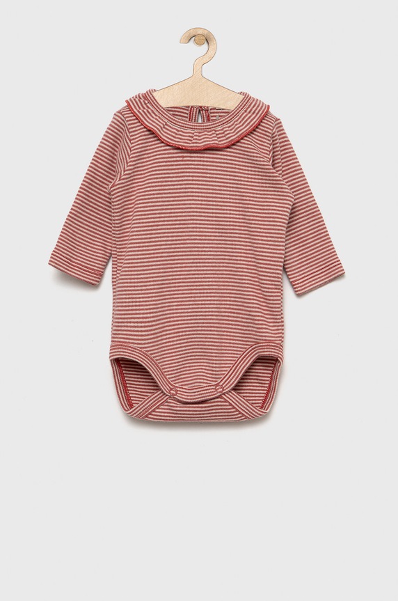 United Colors of Benetton body bawełniane niemowlęce czerwony 35VCAB008.W