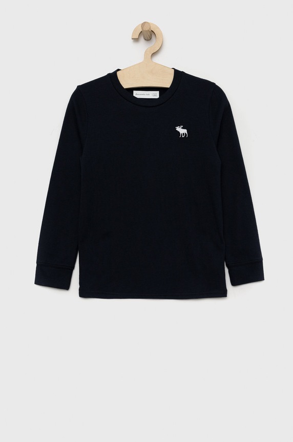 Abercrombie & Fitch longsleeve dziecięcy aplikacja granatowy KI224.2510